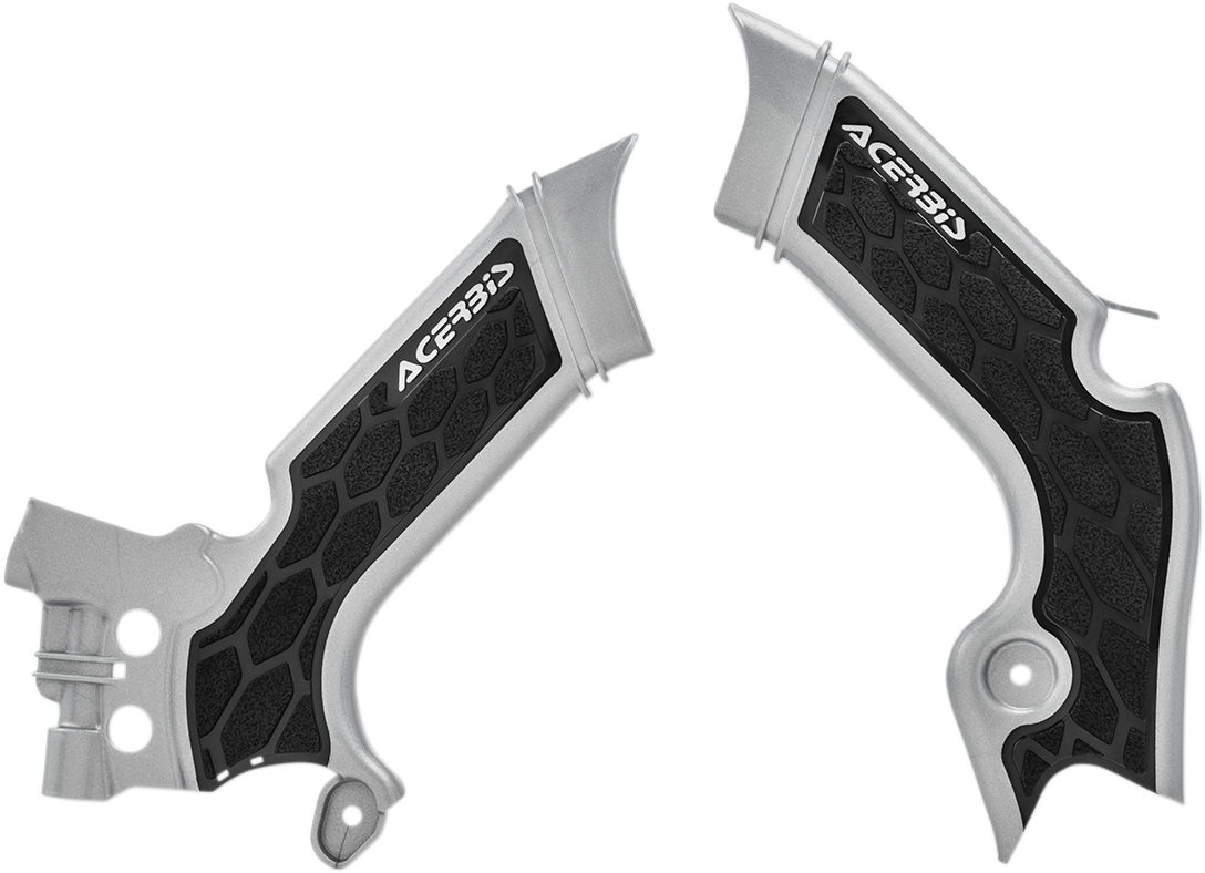 X-Grip Frame Guards - Silver/Black - KX 250/450 (1)