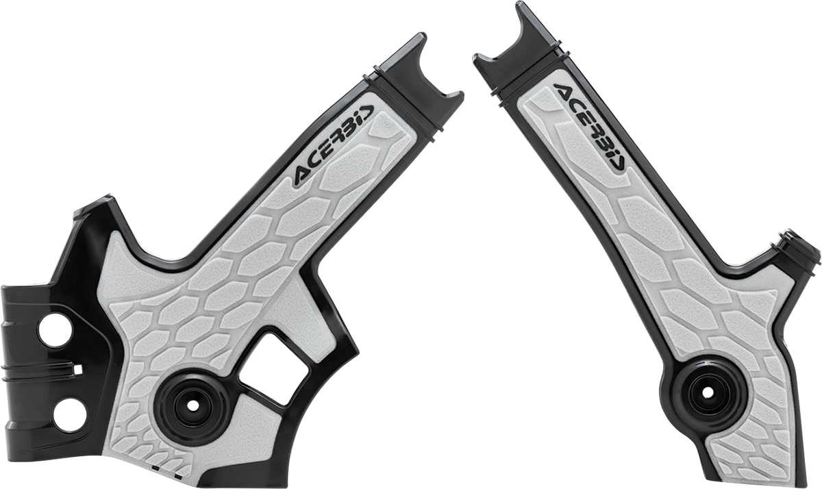 X-Grip Frame Guards - Black/Silver - DR 650S/SE (1)