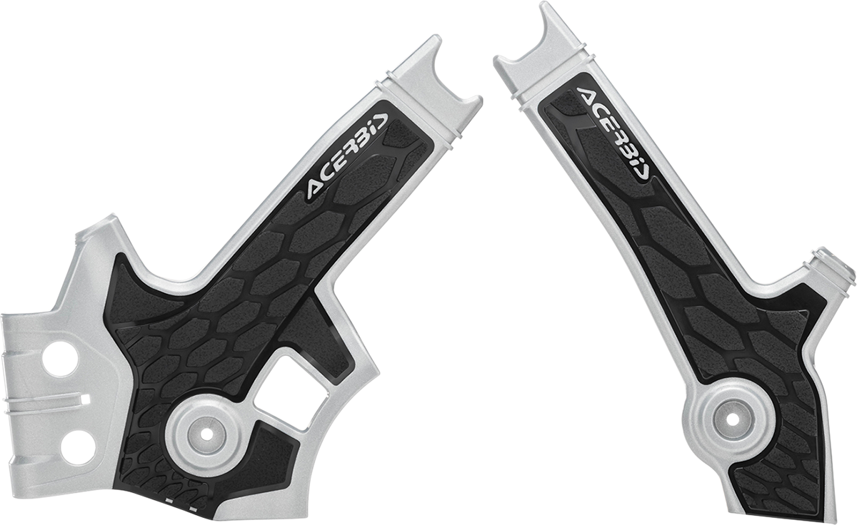 X-Grip Frame Guards - Silver/Black - DR 650S/SE (1)