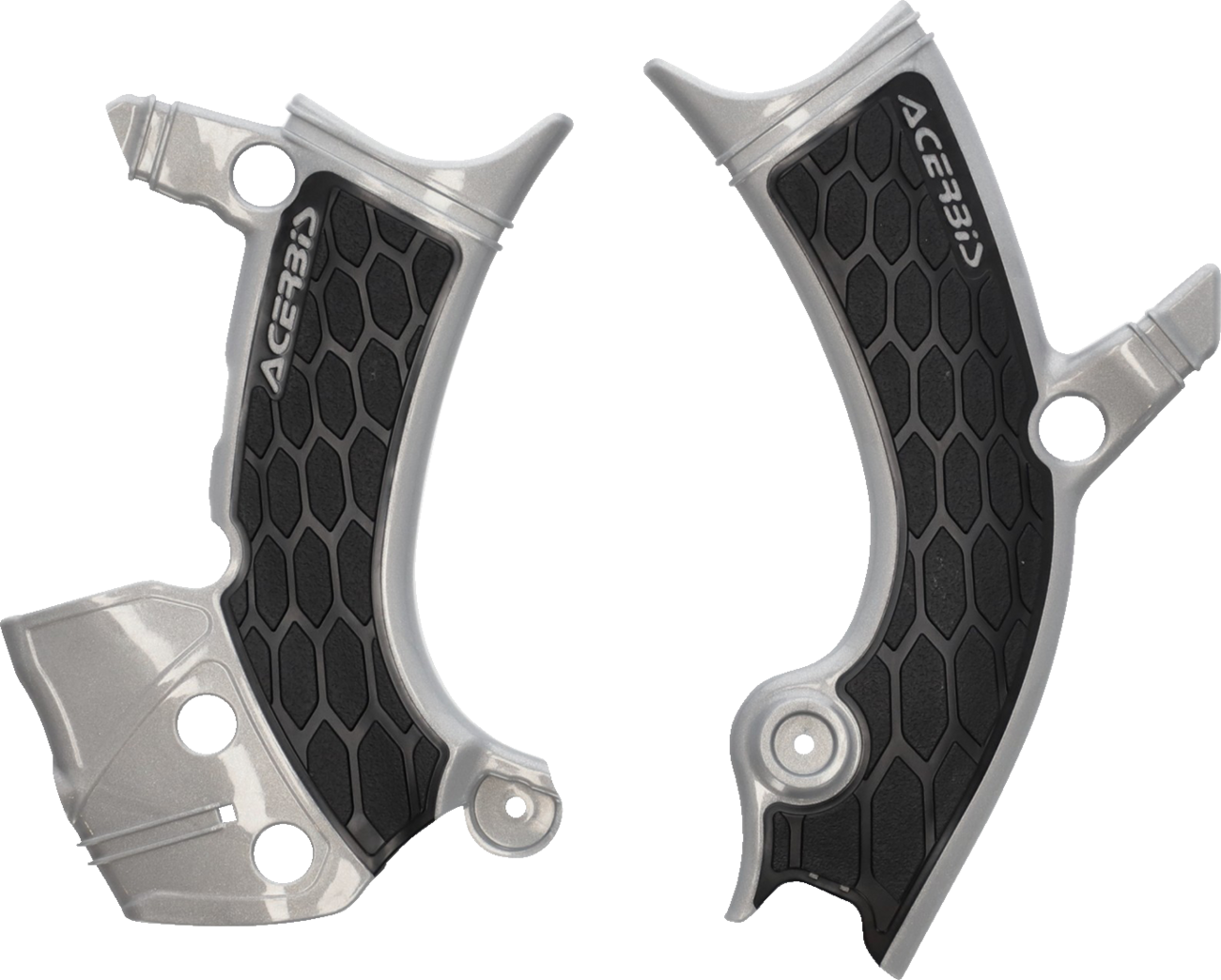 X-Grip Frame Guards - Silver/Black - YZ 250/450 F/FX (1)