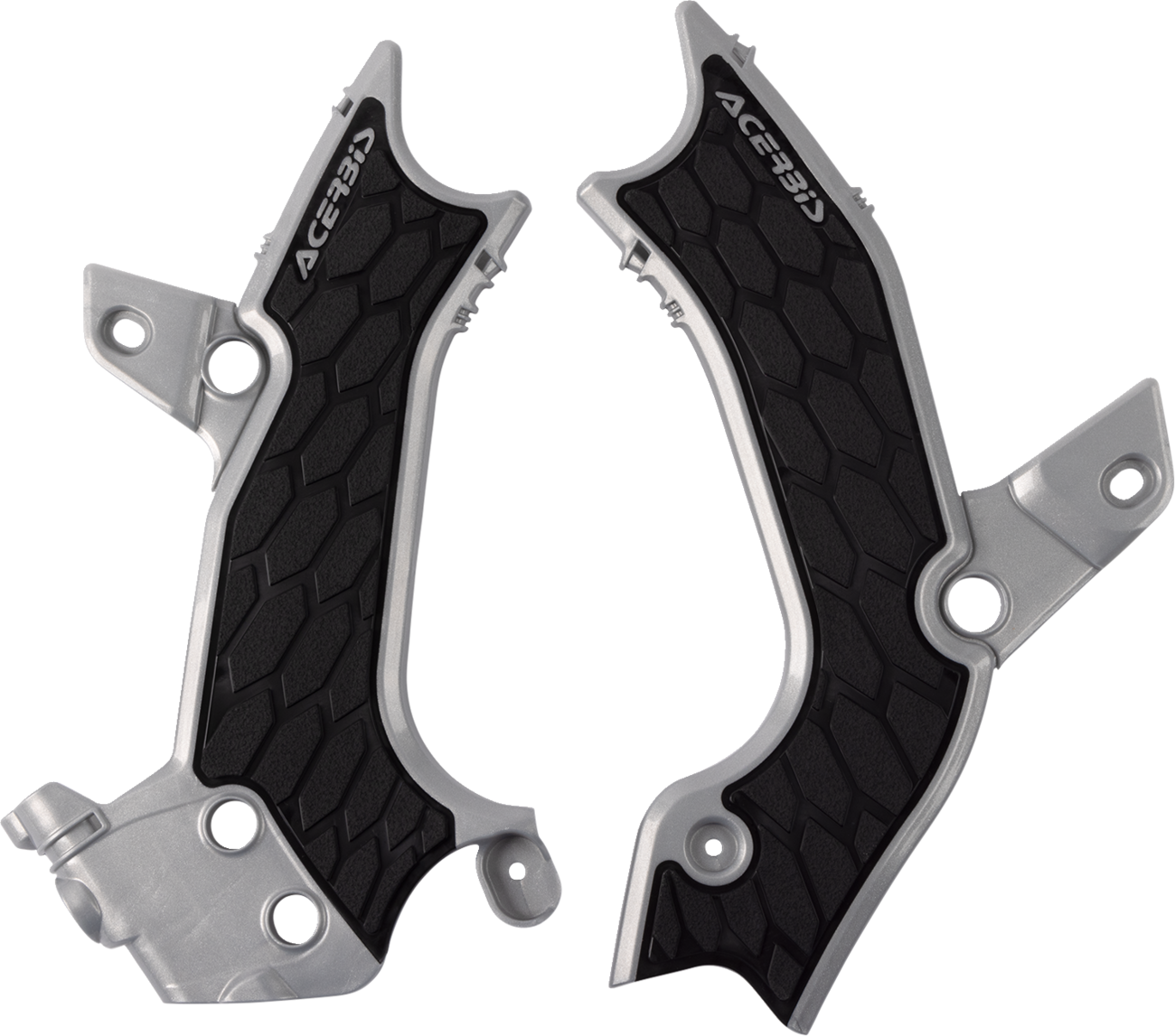 X-Grip Frame Guards - Silver/Black - KX 250/X/450 (1)