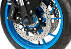 PUIG HI-TECH PARTS Axle Sliders - Front - Black - Pair - Suzuki GSX-8R/S
