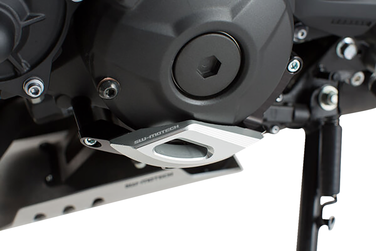 Engine Case Protector - Black/Silver - Yamaha (1)