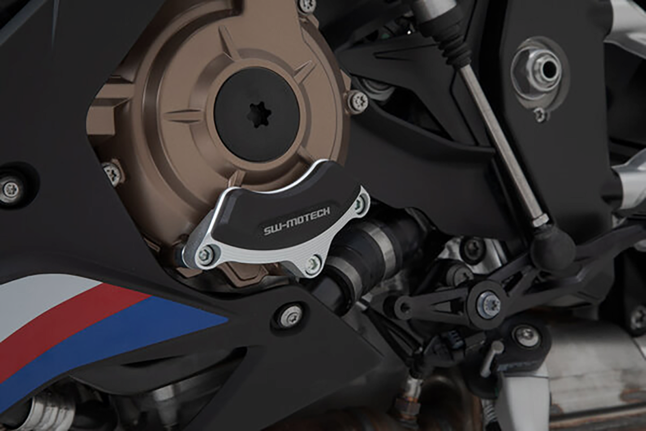 Engine Case Protector - Black/Silver - BMW - S1000 R | M1000 RR (1)
