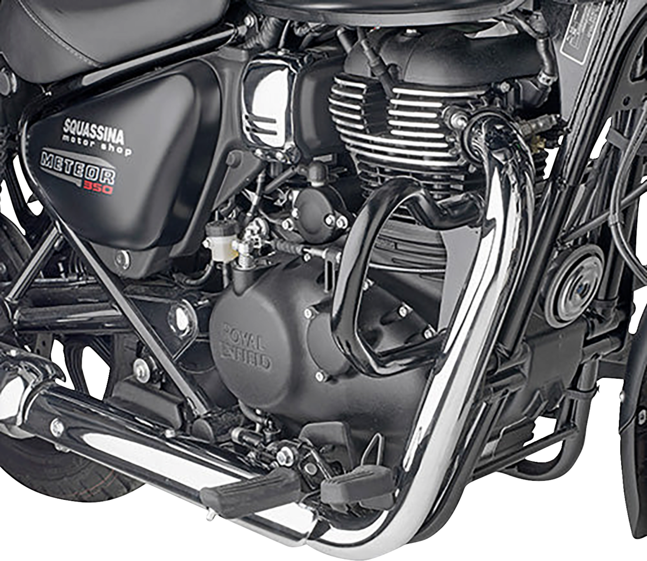 GIVI Engine Guards - Matte Black - Royal Enfield - Meteor '21-'24