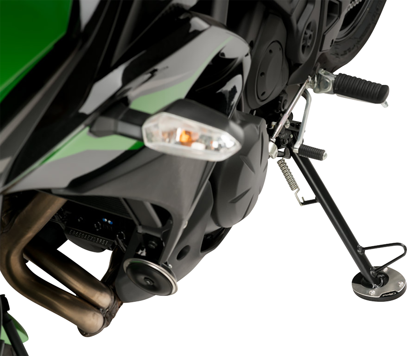 PUIG HI-TECH PARTS Kickstand Pad Extension - Kawasaki - Ninja/Versys