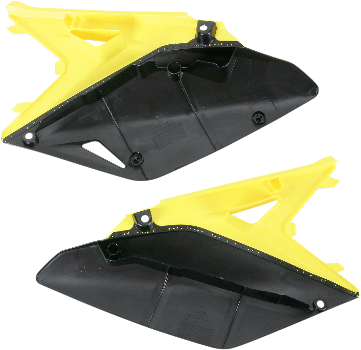 Side Panels - Black/Yellow OEM '10-'12 - Suzuki - RMZ '10-'18 (1)
