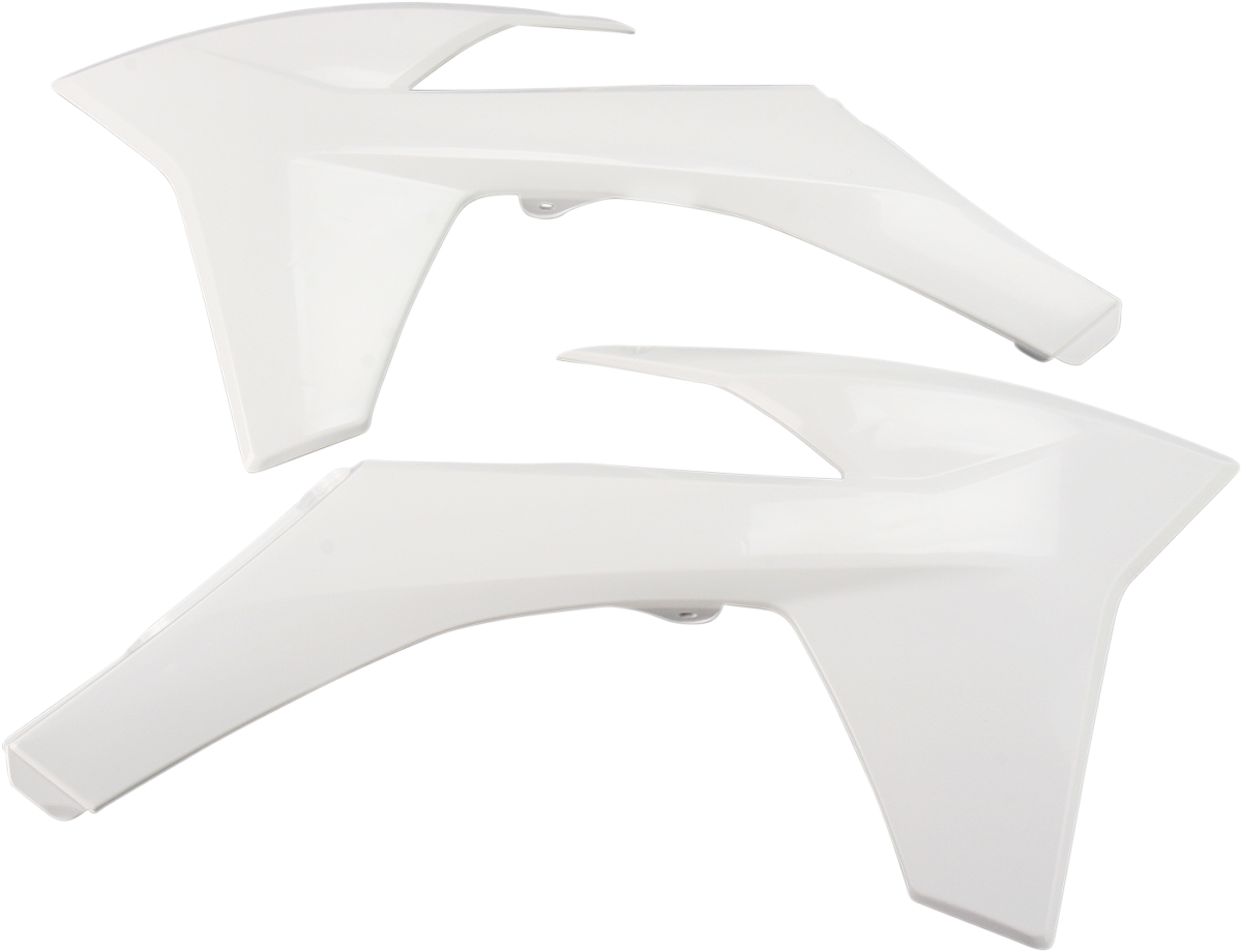 Radiator Shrouds - White - KTM - EX/SX/XC '11-'13 (1)