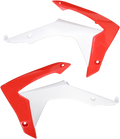 Radiator Shrouds - White/Red - Honda - CRF '13-'17 (1)