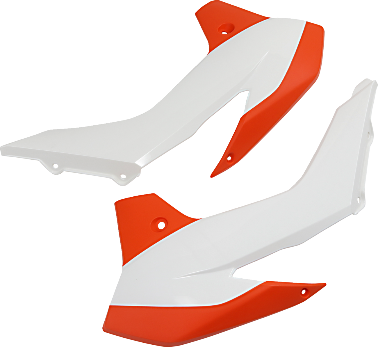 Radiator Shrouds - Orange/White - KTM - SX '13-'17 (1)