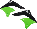 Radiator Shrouds - Black/Green OEM '06 - Kawasaki - KX '06-'08 (1)