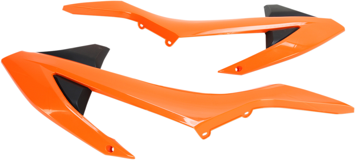 Radiator Shrouds - Black/Orange OEM '16 - KTM - EX/SX/XC '16-'19 (1)