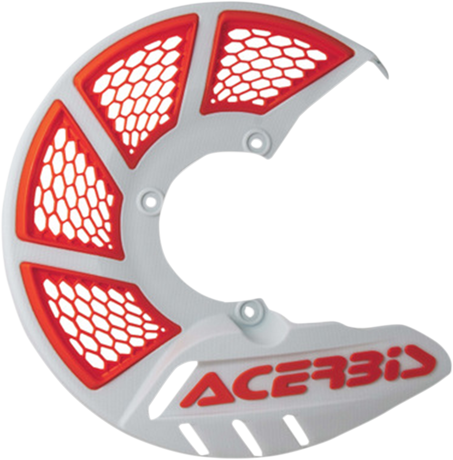 X-Brake Disc Cover - White/ '16 Orange (1)