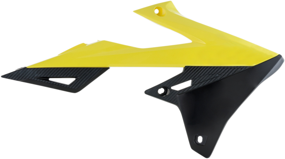 Radiator Shrouds - Yellow/Black - Suzuki - RMZ '18-'25 (1)
