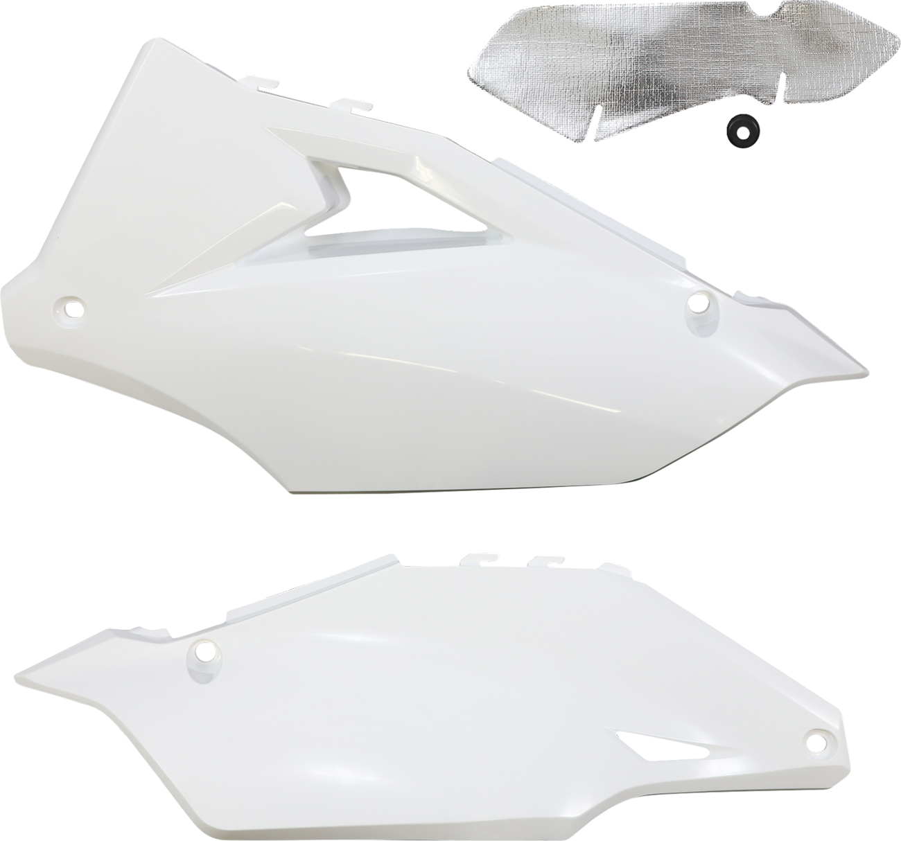 Side Panels - White - Kawasaki - KX '19-'24 (1)