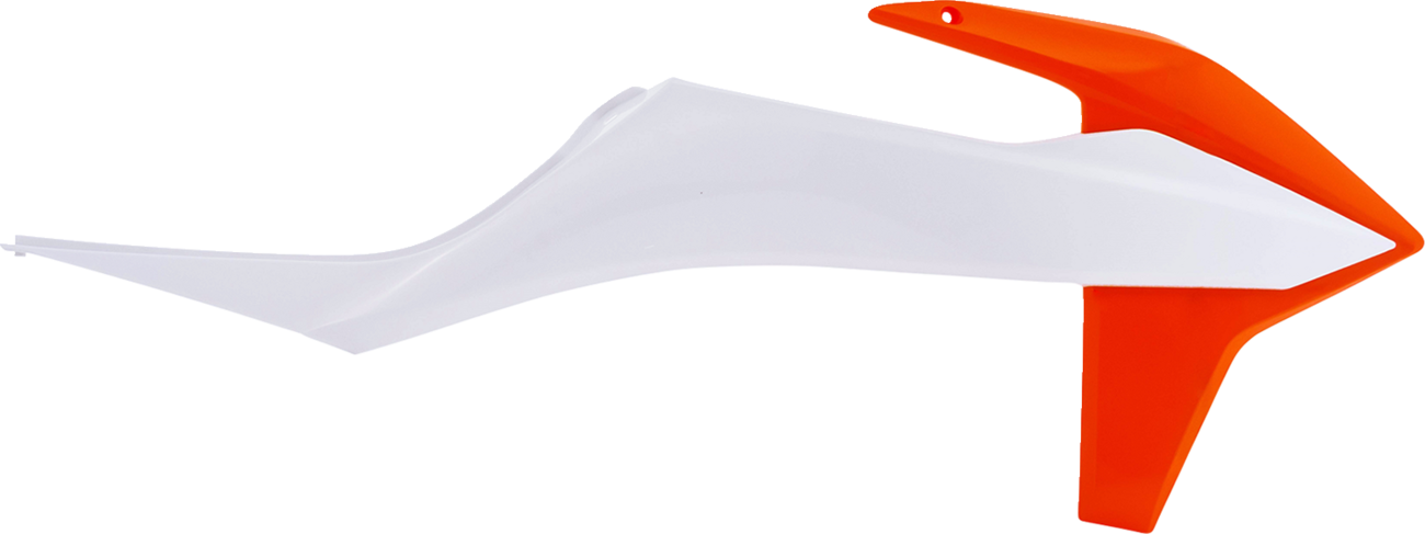 Radiator Shroud - Orange OEM/White OEM - KTM - EX/SX/XC '19-'23 (1)