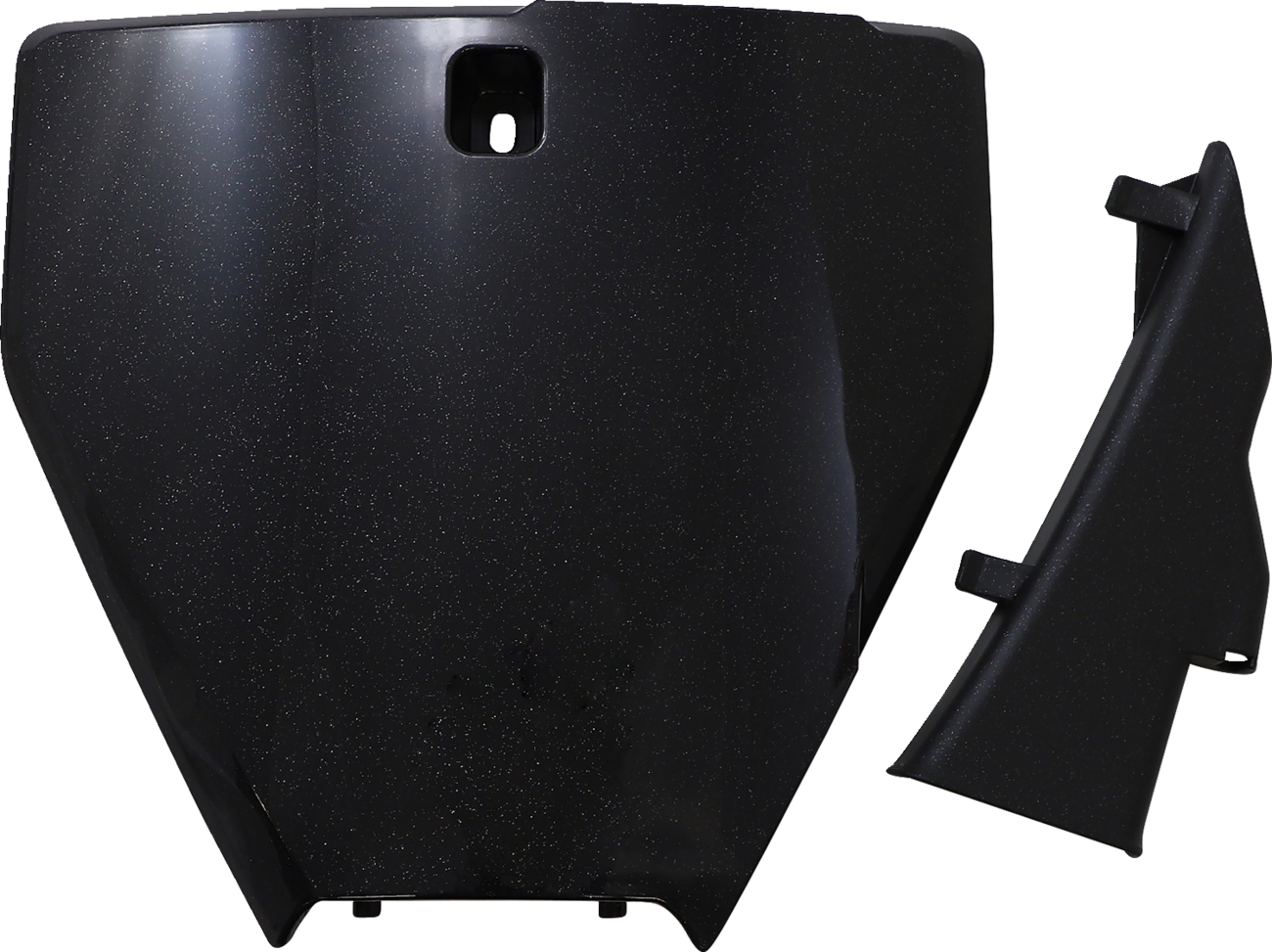 Front Number Plate - Black/Metallic (1)