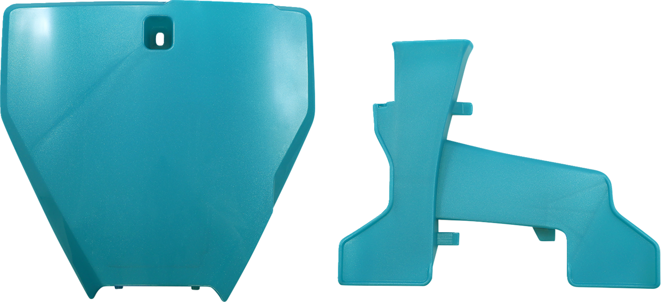 Front Number Plate - Teal/Metallic (1)
