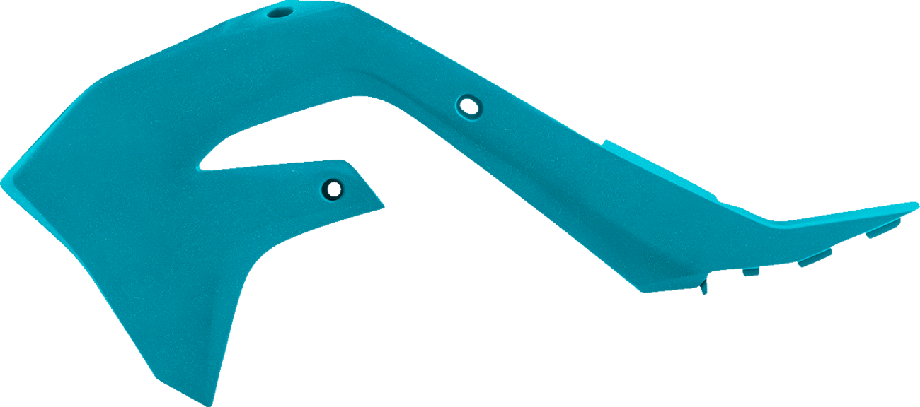 Radiator Shrouds - Teal/Metallic - Kawasaki - KX '19-'24 (1)