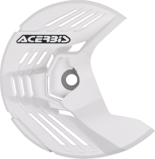 Disc Cover- Linear - White - Gas Gas | Husqvarna | KTM | Sherco (1)