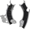 X-Grip Frame Guards - Black/Silver - CRF 250/450 R/RX (1)