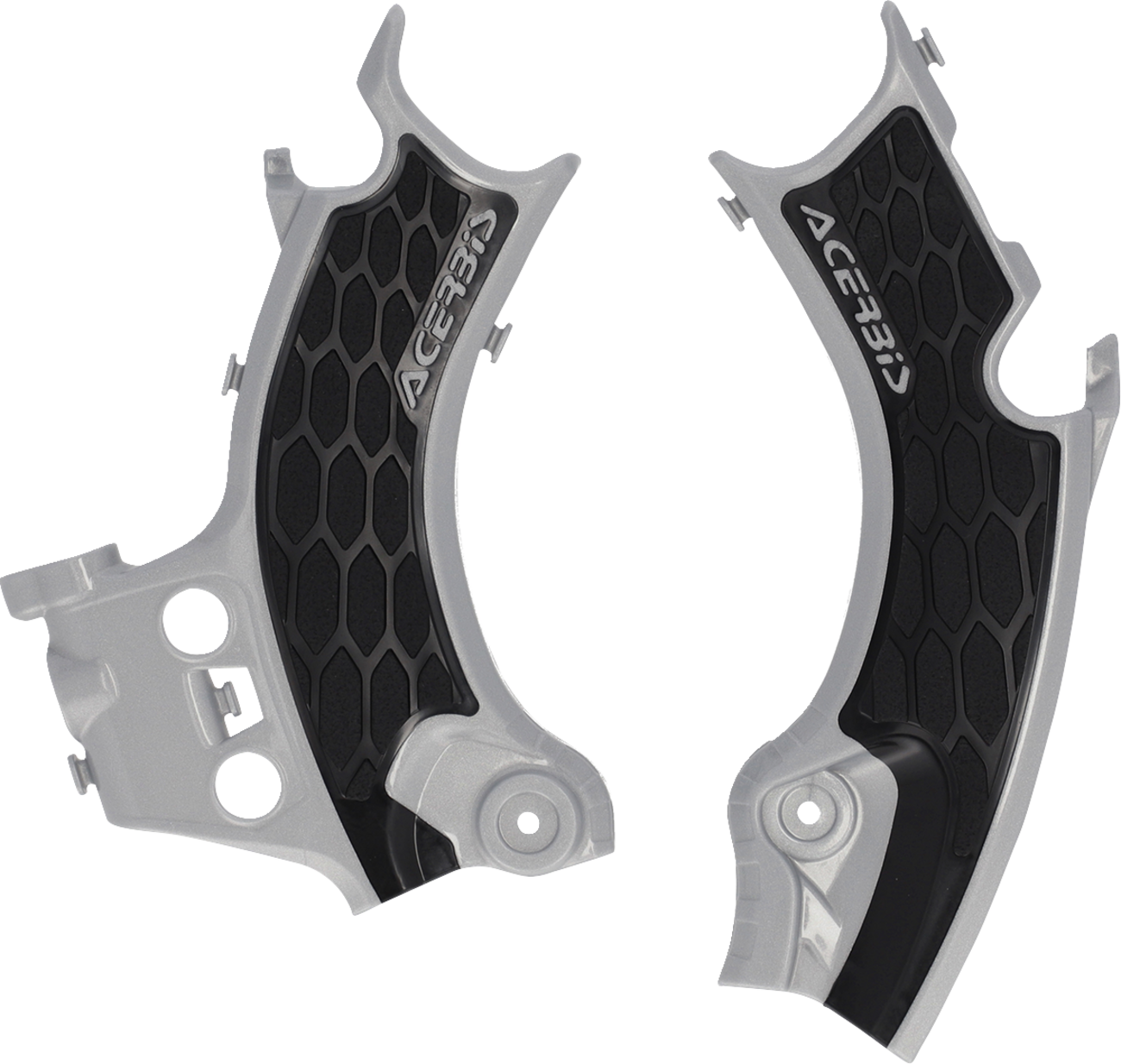 X-Grip Frame Guards - Black/Silver - CRF 250/450 R/RX (1)