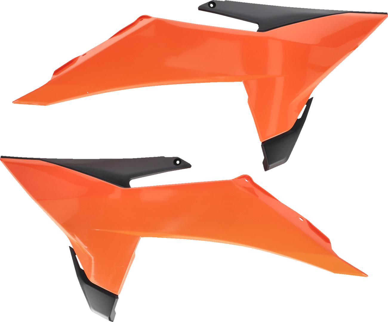 Radiator Shrouds - Orange/Black (1)