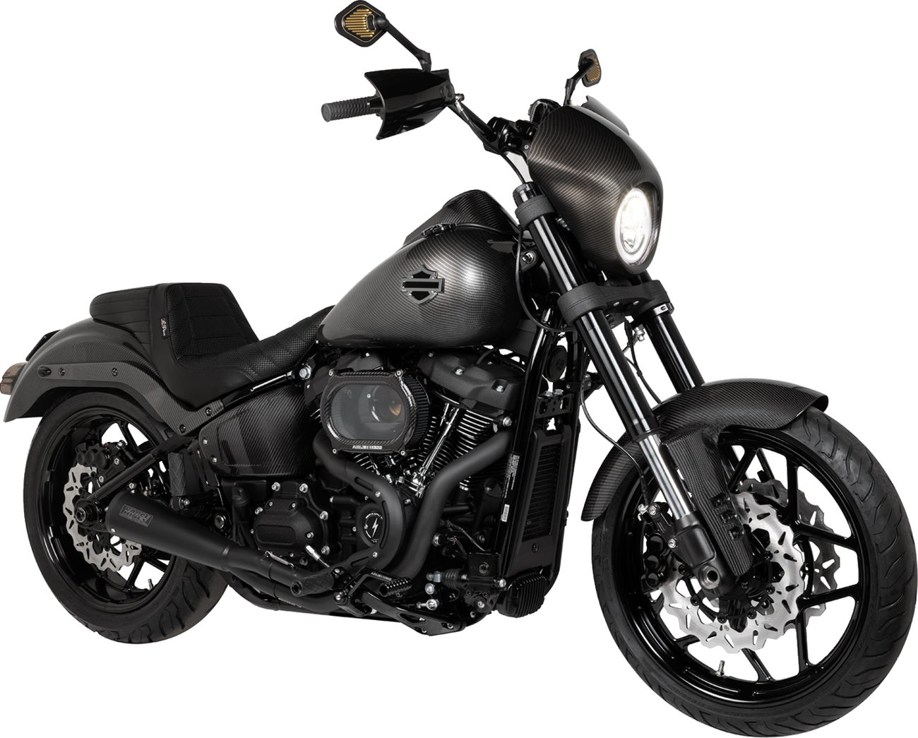 SADDLEMEN Side Covers - Carbon Fiber/Gloss - HD Softail '25