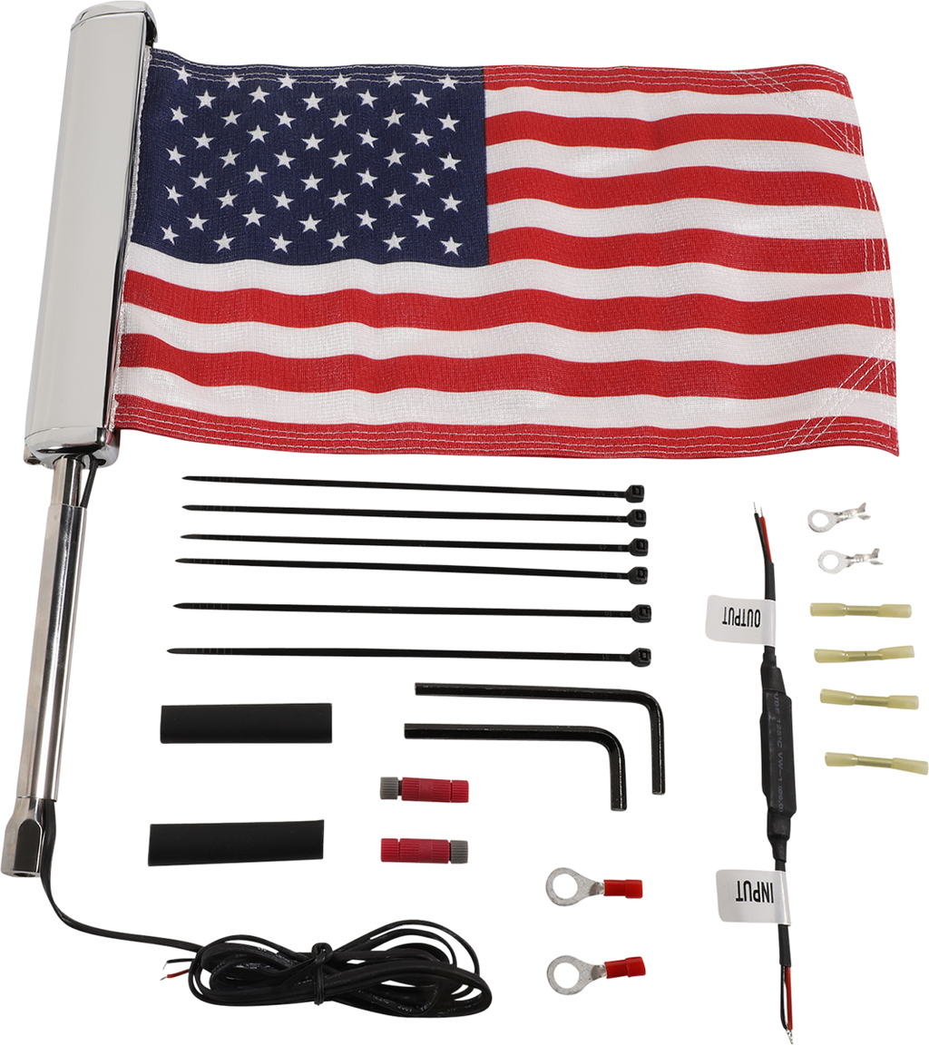 Ciro Flag Us W/lited Pole