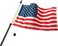 Ciro Flag Pole 12' With 6' X 9' American Flag Satin Black