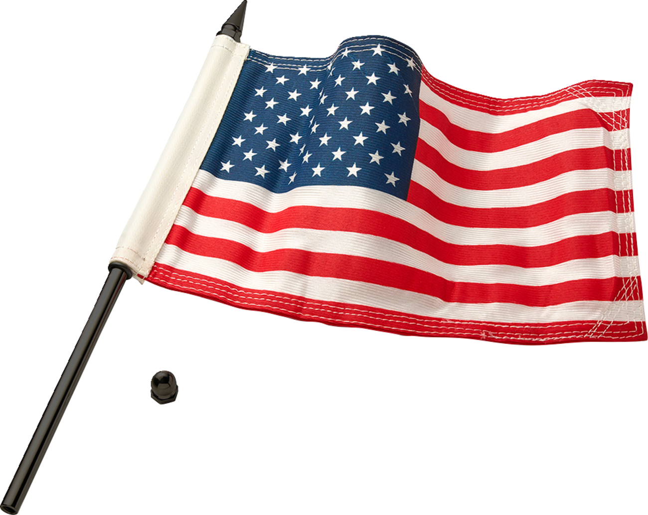 Ciro Flag Pole 12' With 6' X 9' American Flag Satin Black
