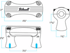 Biltwell Risers Thunder 2' Pol