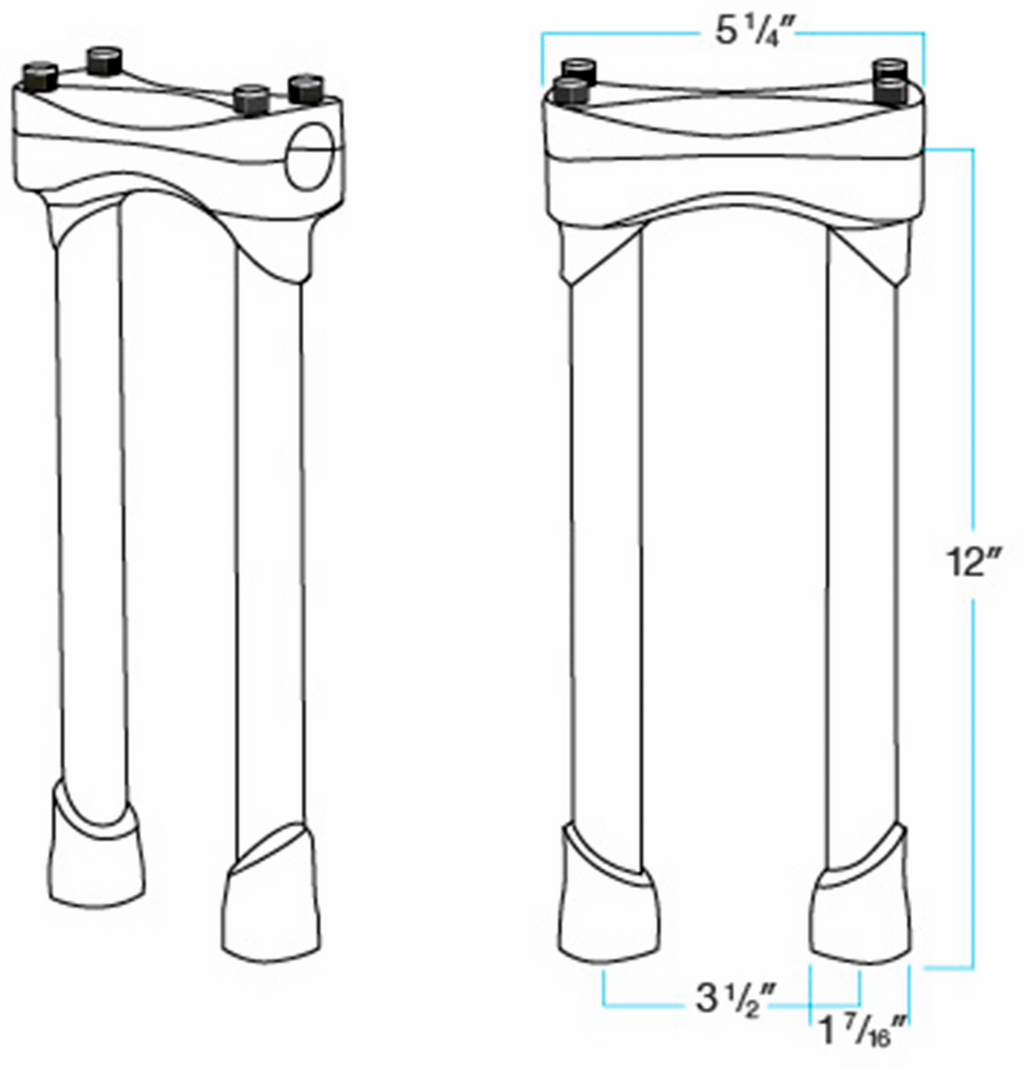 Biltwell Risers Murdock 12' - Black