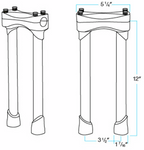 Biltwell Risers Murdock 12' - Black