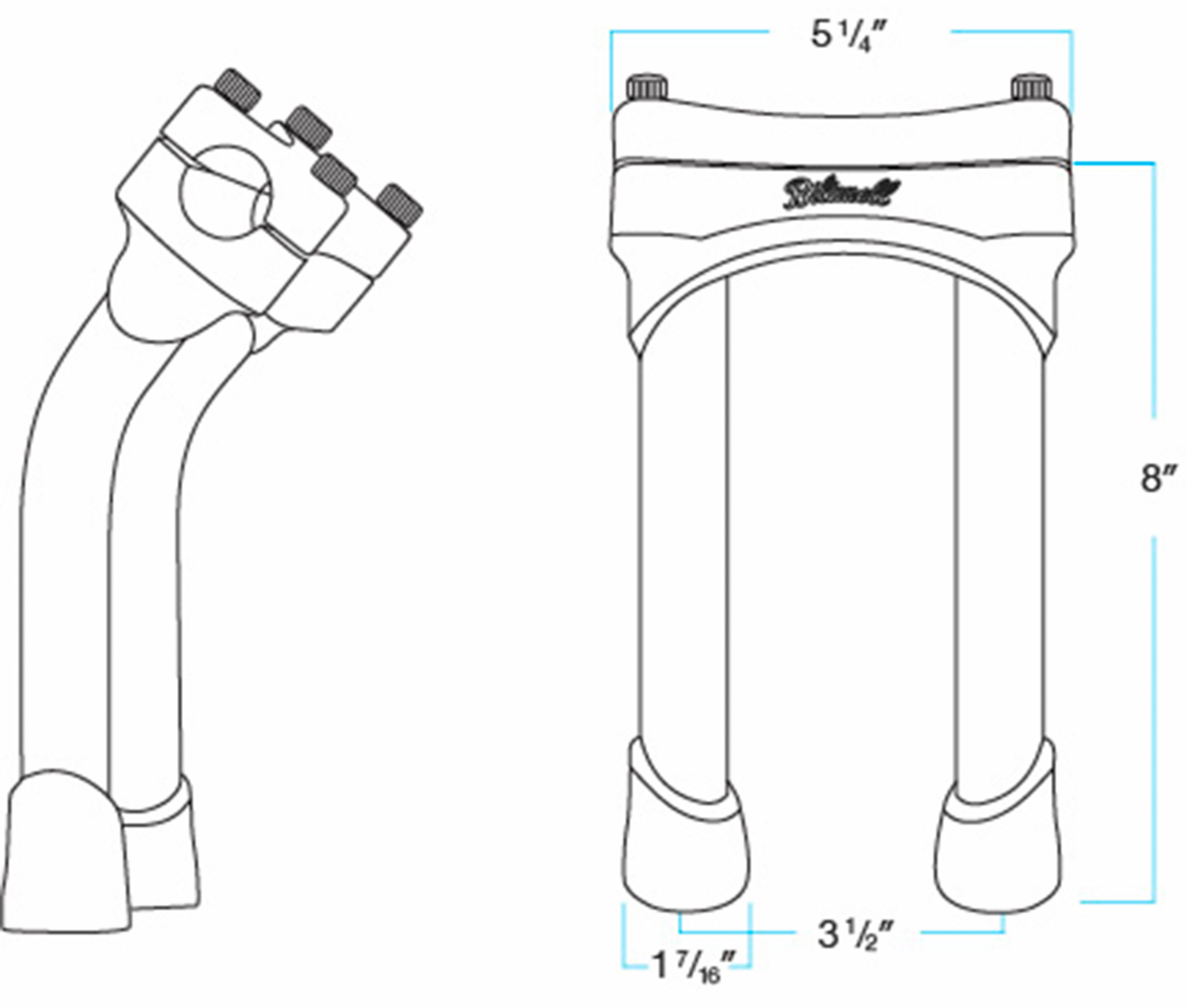 Biltwell Risers Murdock Pb 8' Ch
