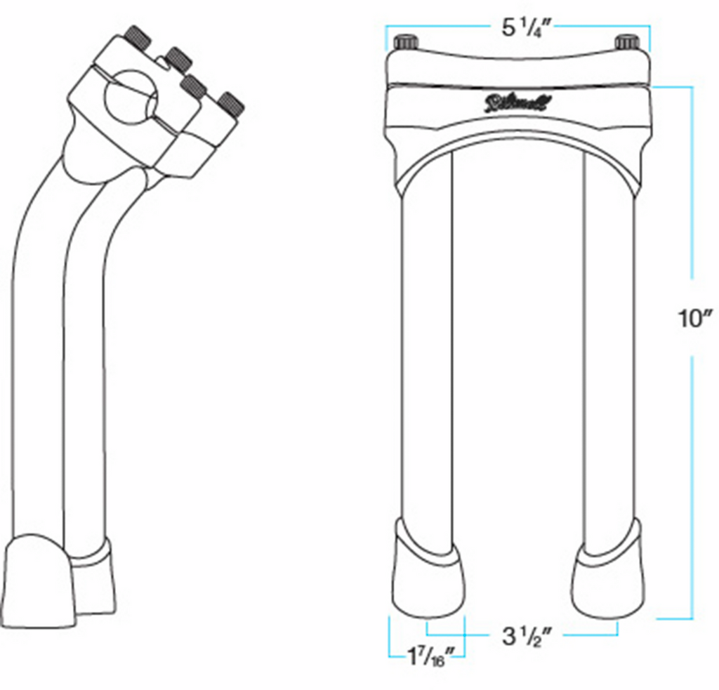 Biltwell Risers Murdock Pb 10' Ch