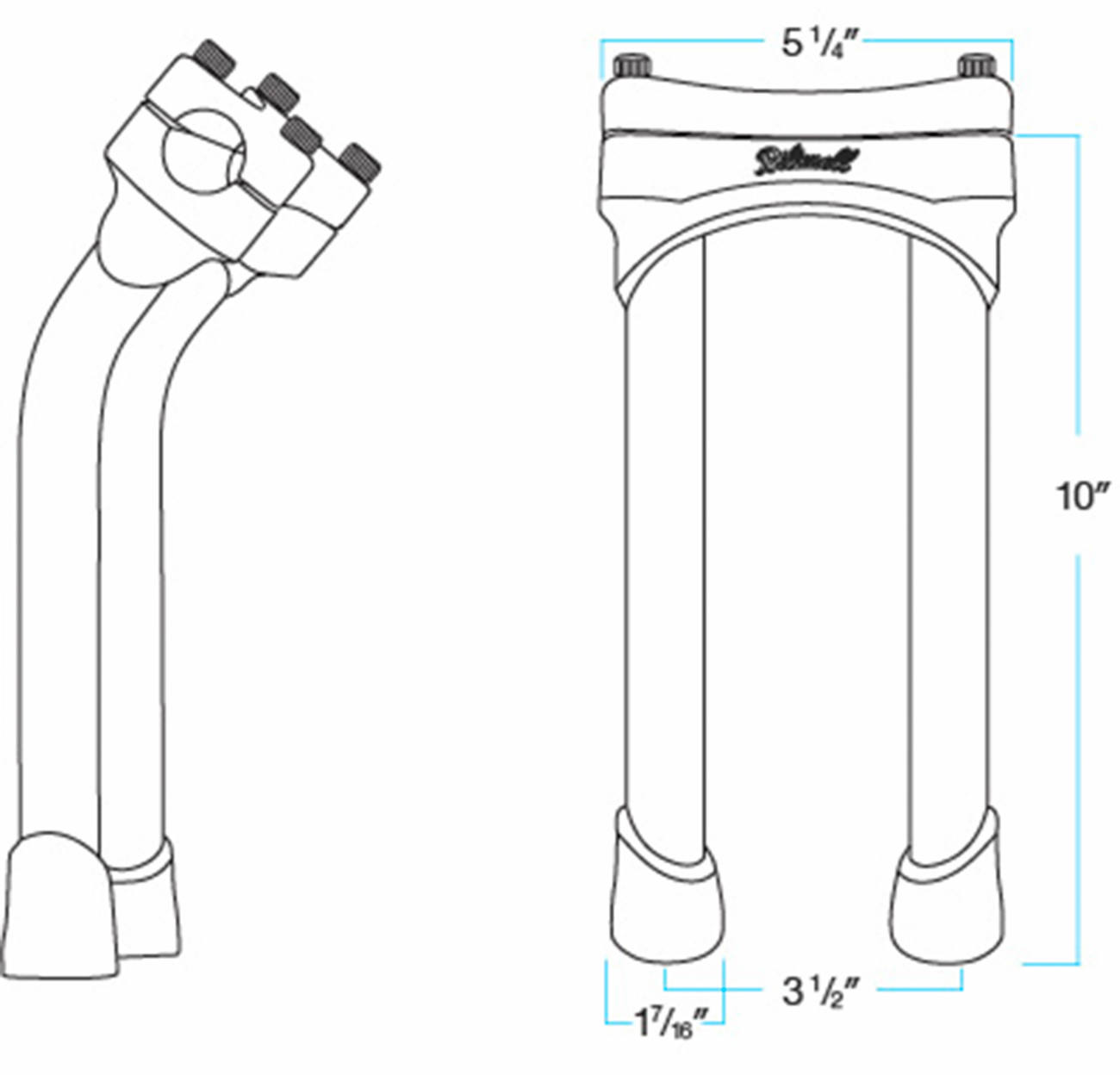 Biltwell Risers Murdock Pb 10' Ch