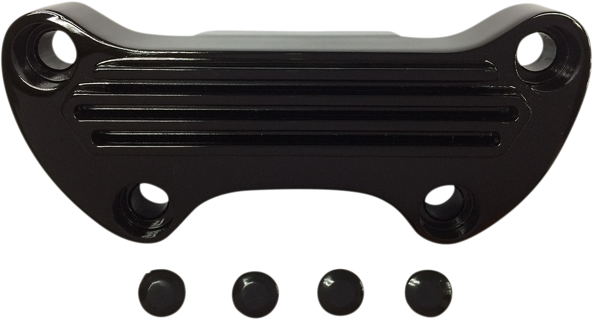 Drag Specialties Clamp Hb Finned Gl - Black