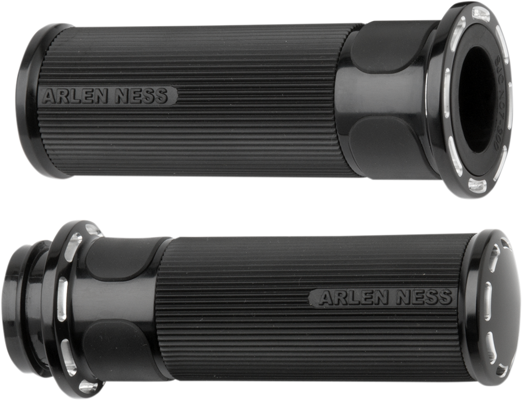 Arlen Ness Slot Track Tbw Grips - Black