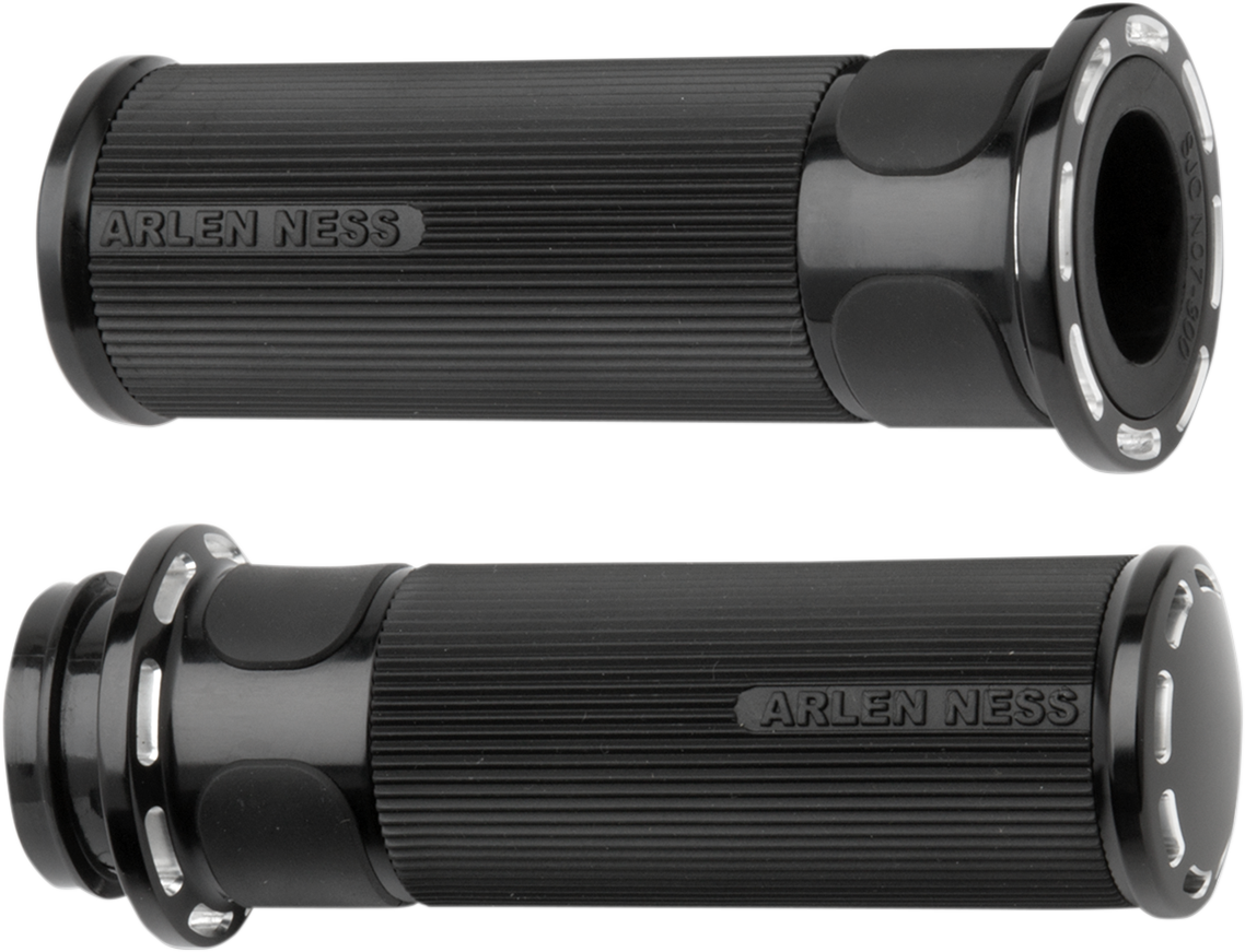 Arlen Ness Slot Track Tbw Grips - Black
