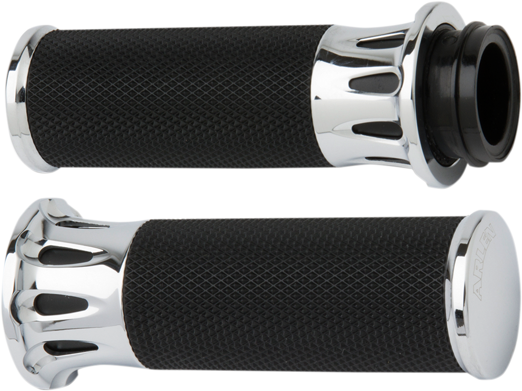 Arlen Ness Deep Cut Tbw Grips - Chrome
