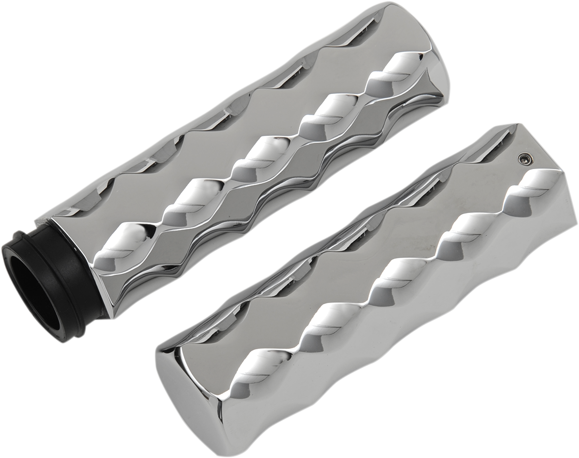 LA Choppers Grips Hex Tbw - Chrome