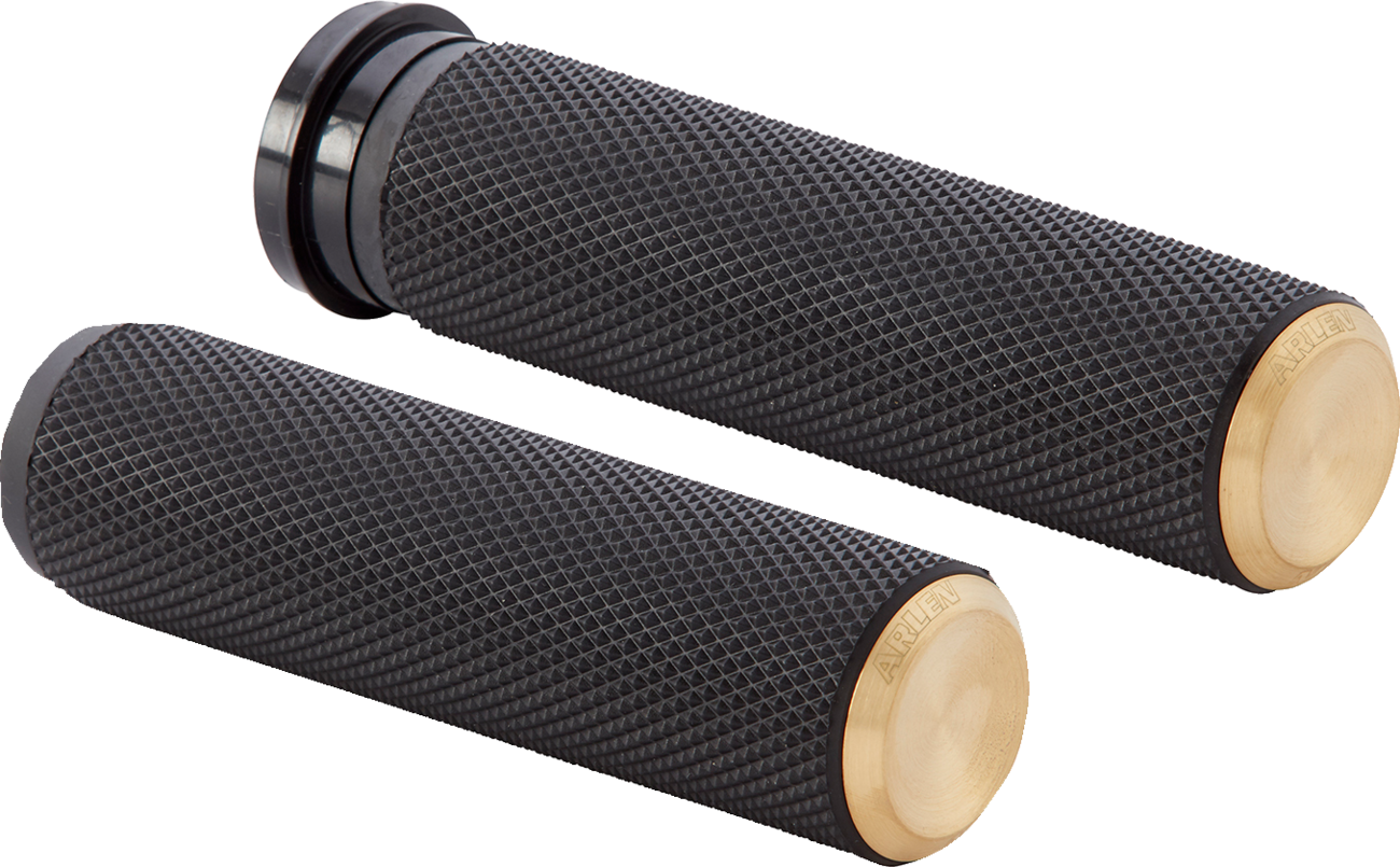 Arlen Ness Knurled Tbw Brs Grips