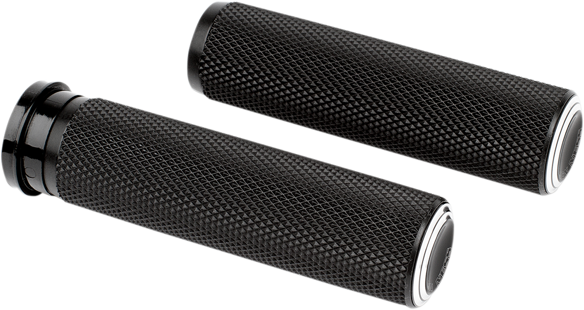 Arlen Ness Dual Ring Tbw Grips - Black