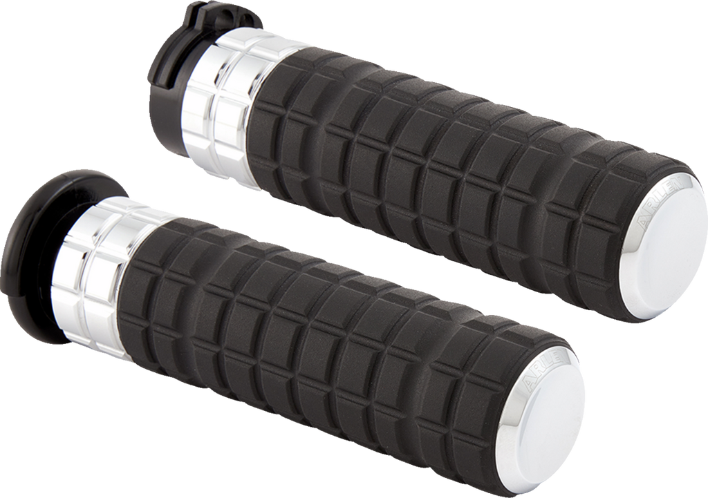 Arlen Ness Speedliner Cable Grips - Chrome