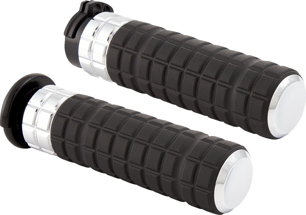 Arlen Ness Speedliner Cable Grips - Chrome