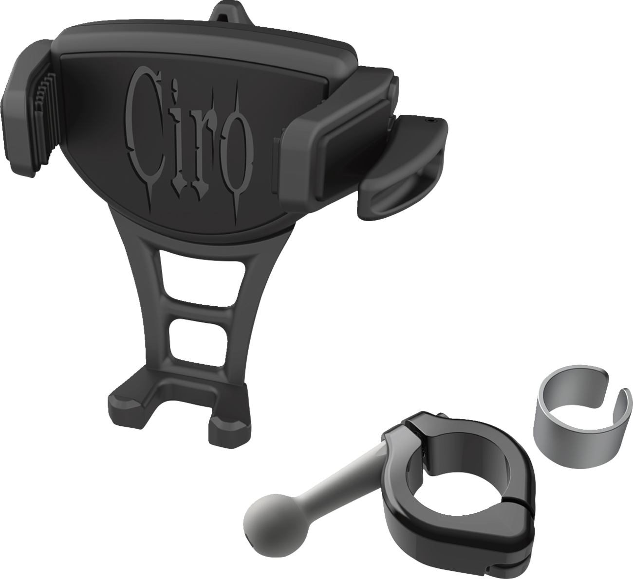 Ciro Holder Phone Constrictor Blk, H-bar Mount 7/8' & 1' - Black