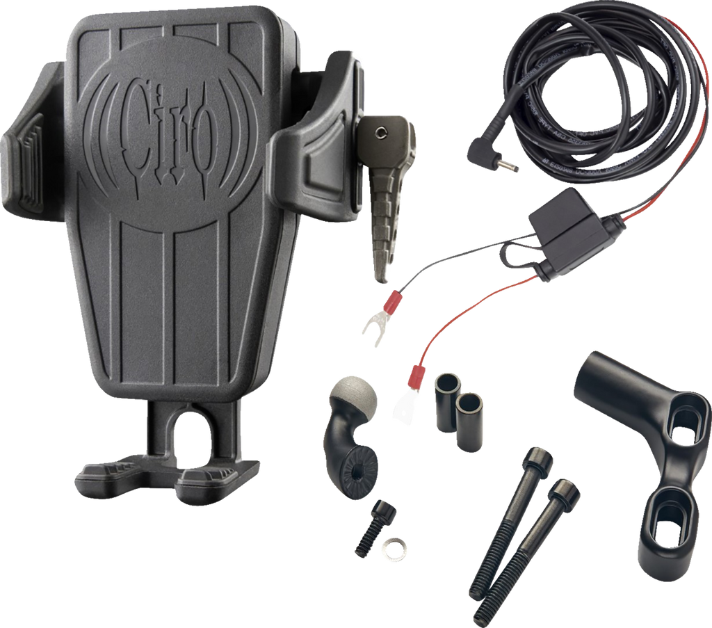 Ciro Holder Phone Gen 2 Cybercharger Blk, Offset Perch Mount - Black