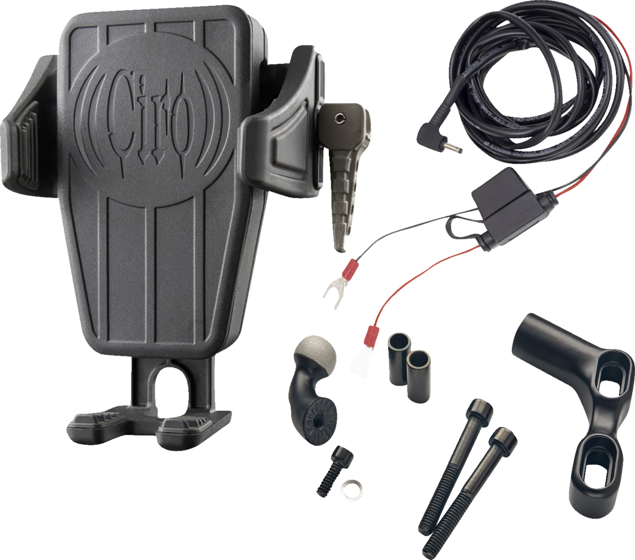 Ciro Holder Phone Gen 2 Cybercharger Blk, Offset Perch Mount - Black