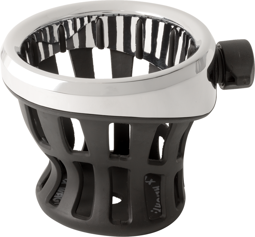 Ciro Holder Drink Pssngr Gen 2 Chr, '96-'13 Touring Mnt - Black